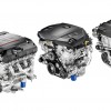 The all-new engine line up for Camaro features (left to right) t