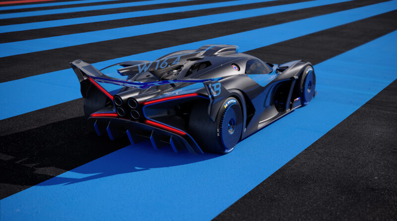 Bugatti Bolide rear perspective view