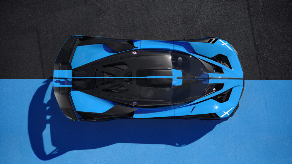 Bugatti Bolide top horizontal view