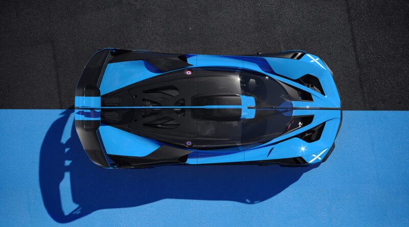 Bugatti Bolide top horizontal view