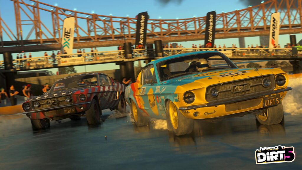 DIRT 5 screenshot of Ford Mustang Fastback rally car