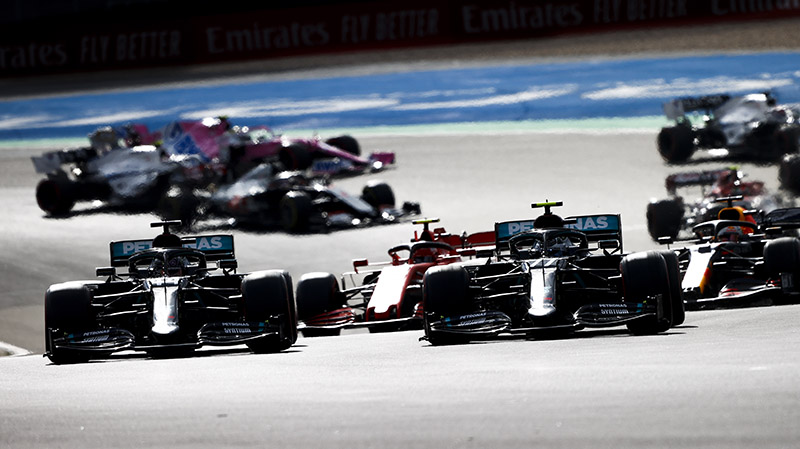 Mercedes-AMG Petronas Motorsport, Eifel GP 2020. Lewis Hamilton Valtteri Bottas