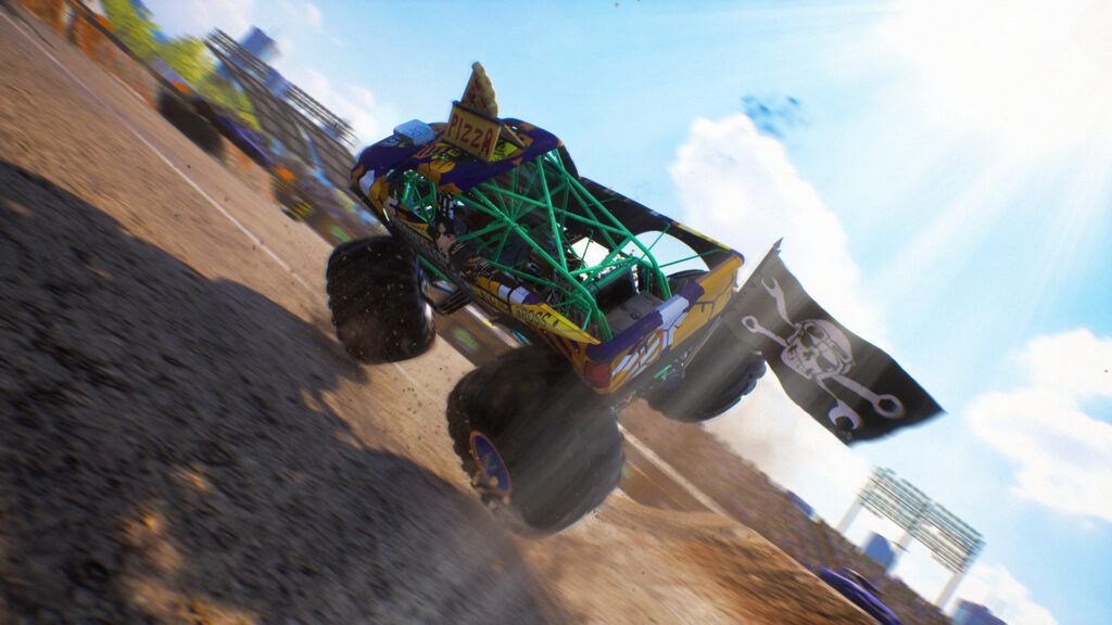 Monster Truck Championship screenshot. Monster truck tipping over