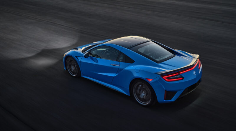 2021 Acura NSX with new Long Beach Blue Pearl paint