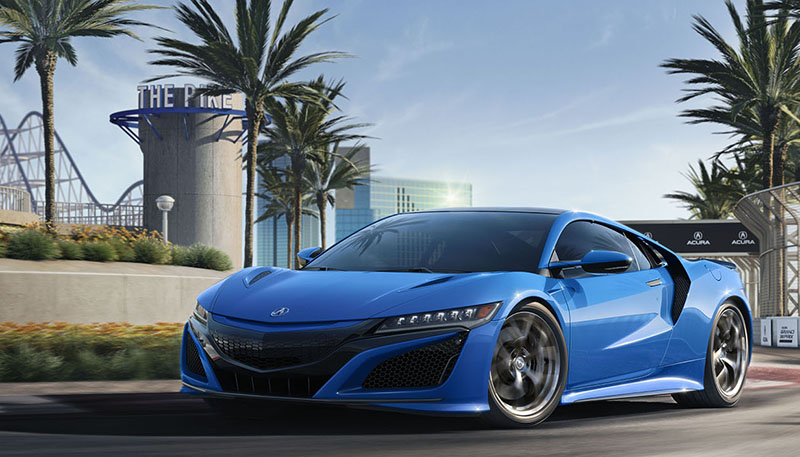 2021 Acura NSX with new Long Beach Blue Pearl paint