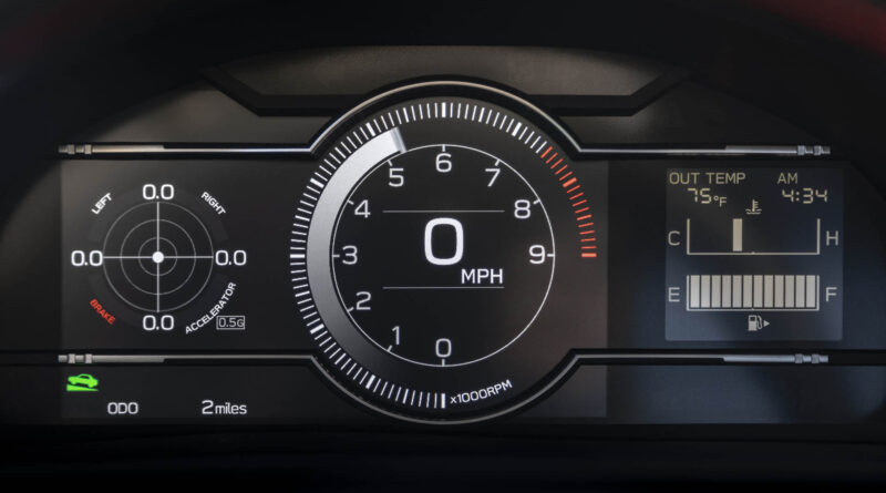2022 Subaru BRZ digital gauge cluster