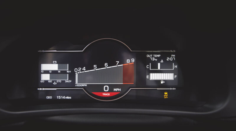 2022 Subaru BRZ digital gauge cluster track mode