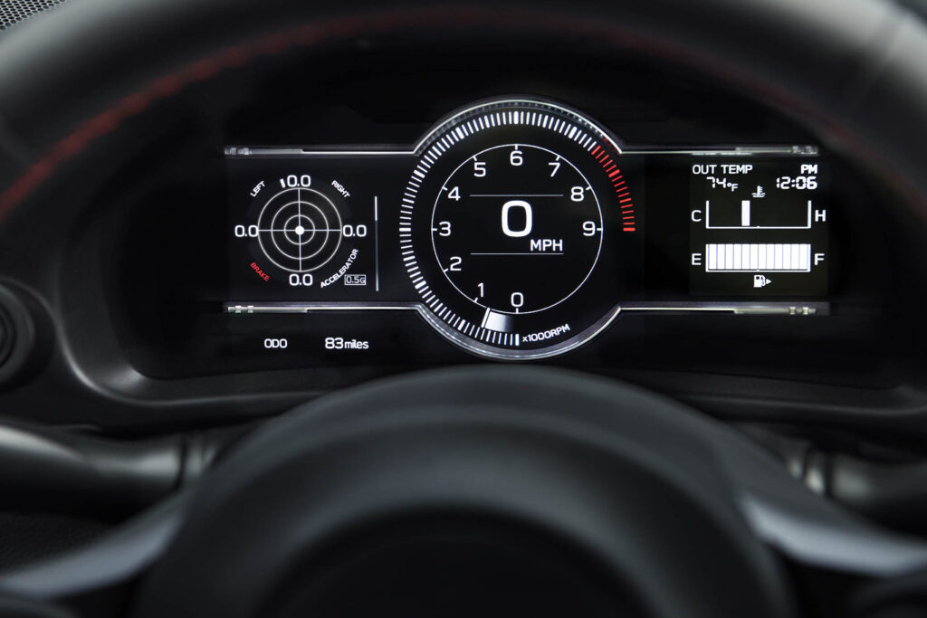 2022 Subaru BRZ digital gauge cluster g meter