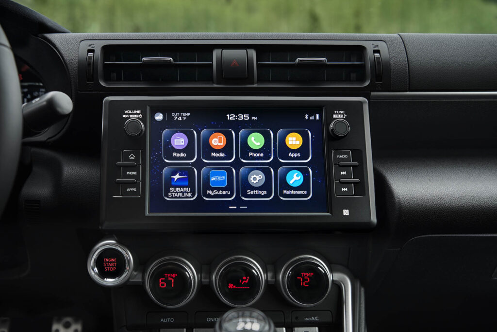 2022 Subaru BRZ infotainment touch screen