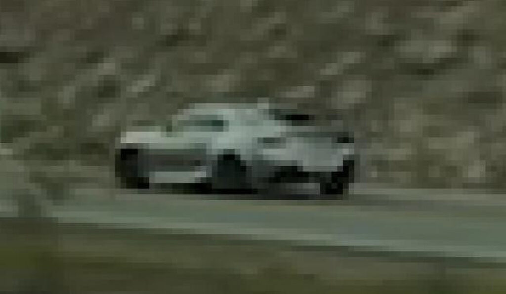 2022 Subaru BRZ teaser image. Purposefully pixelated by Subaru