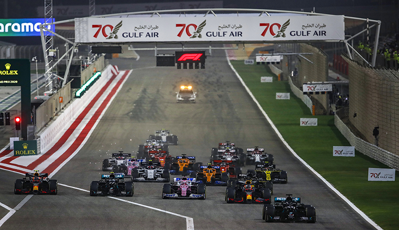 2020 Bahrain Grand Prix standing start
