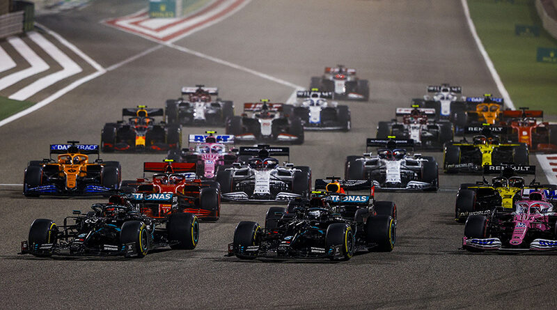Formula 1 Sakhir Grand Prix opening lap