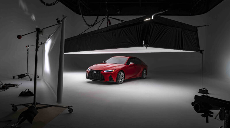 Lexus IS 500 F Sport Performance inside a photo studio
