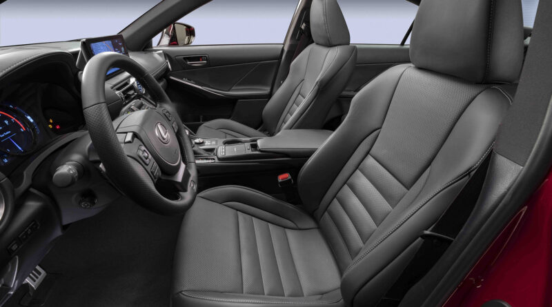 Lexus IS 500 F Sport Performance interior shot featuring front seats