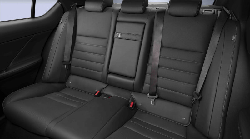 Lexus IS 500 F Sport Performance interior shot of rear seats