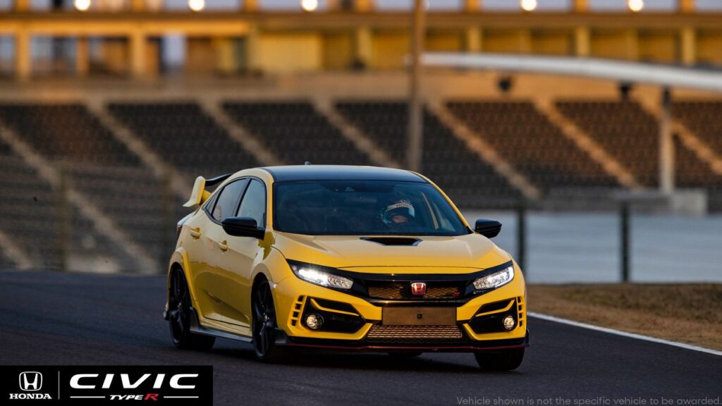 A Civic Type R Limited Edition with serial number 001 being given away by Omaze in a raffle to benefit the Thurgood Marshal College Fund