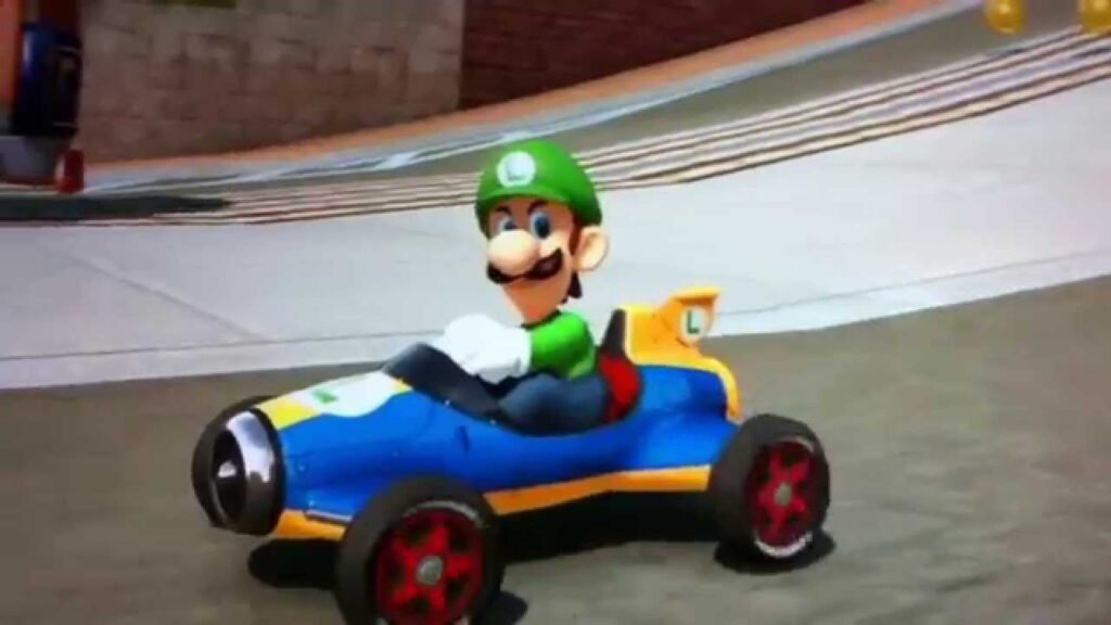 Luigi "Death Stare" as seen in Mario Kart 8 video game