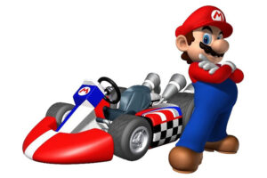 Mario as seen in the Mario Kart video game