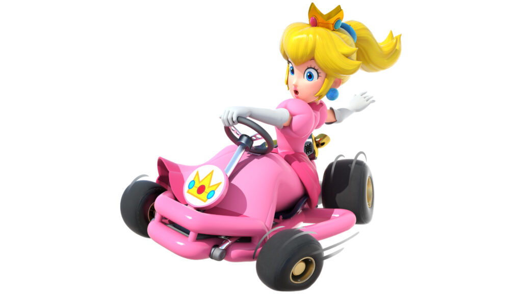Princess Peach as seen in the Mario Kart video game