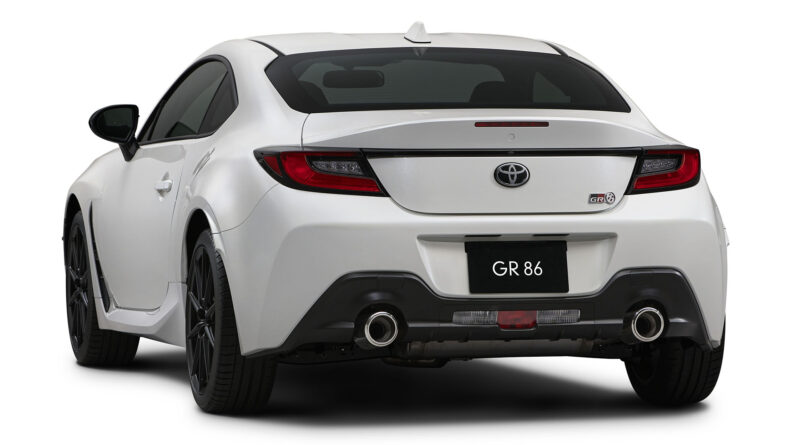 white 2022 Toyota GR 86 rear view