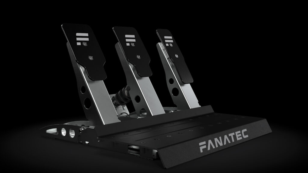Fanatec CSL pedals with clutch pedal, load cell kit, and tuning kit upgrades
