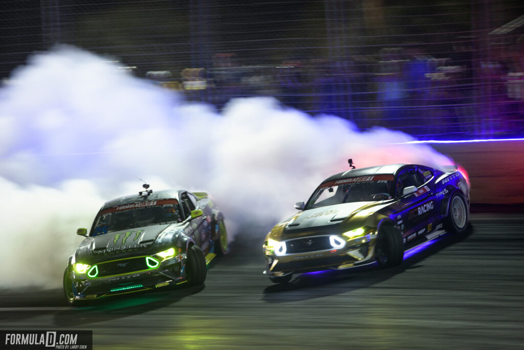 Formula Drift 2021 Round 2 Orlando. Vaughn Gittin Jr vs Chelsea DeNofa 