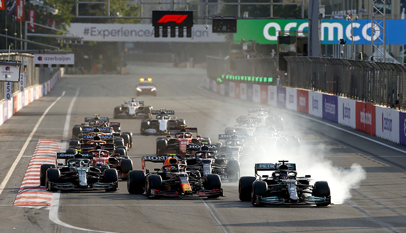 F1 2021 Azerbaijan GP restart