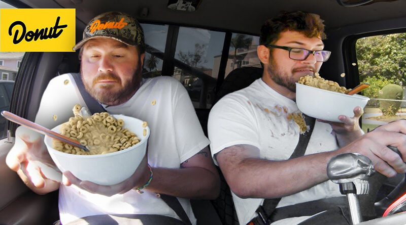 ames and Nolan from Donut Media test the worst foods to eat while driving