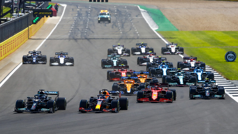 The start of the 2021 F1 British GP. Photo provided by Daimler Global