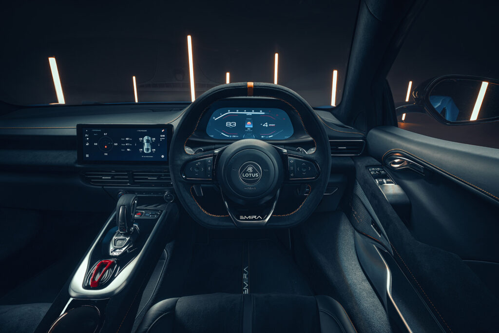 Lotus Emira interior driver seat view