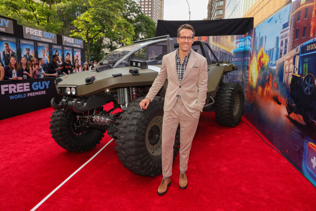 Full-sized Halo Warthog built by Hoonigans at the World Premiere for the film Free Guy