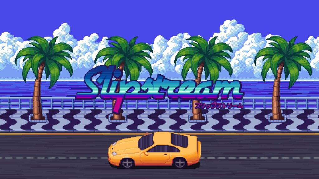 The title screen for racing game Slipstream