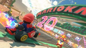 A screenshot of Mario Kart World on the Nintendo Switch 2